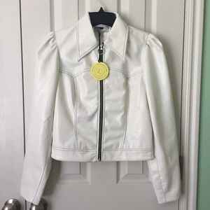 NWT OU Faux Leather Jacket